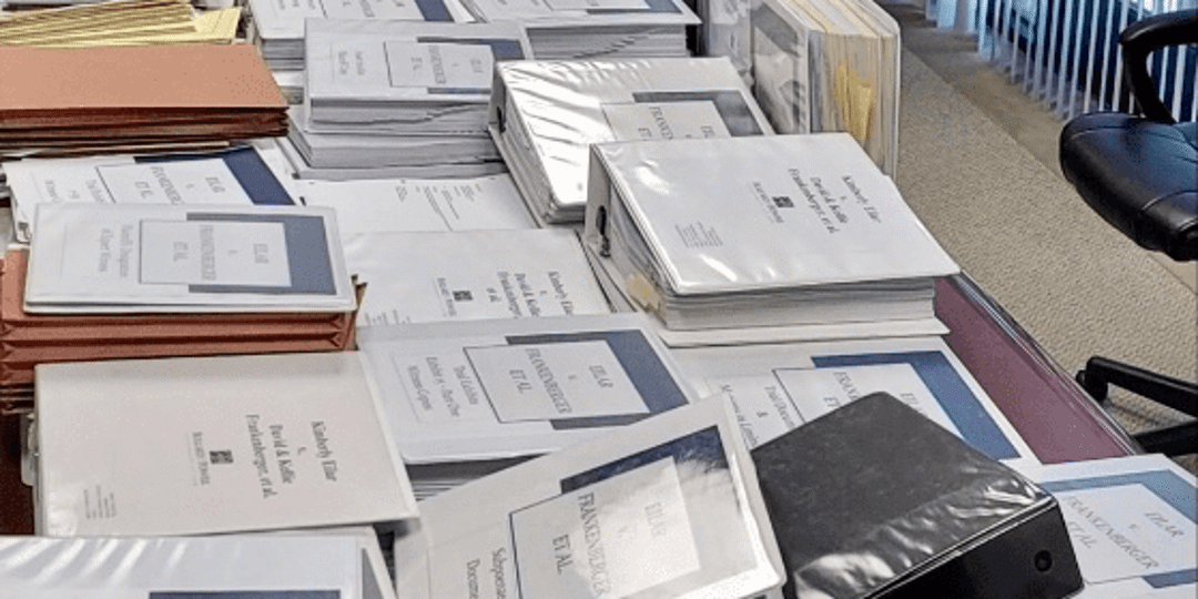 Group photo with case files