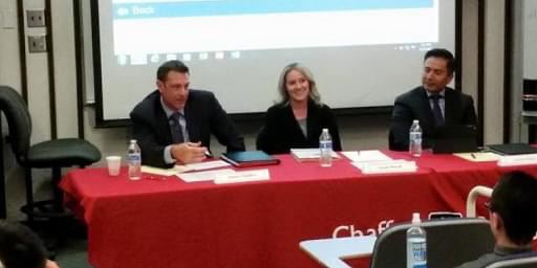 Criminal law panel at Chafee College