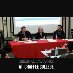 Criminal law panel at Chafee College